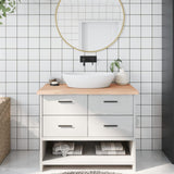 VidaXL Washbasin Blad 100x60x (2-4) cm Untreated solid wood