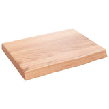 Vidaxx Waschtischplatte 40x30x (2-4) cm behandeltes Massivholz hellbraun