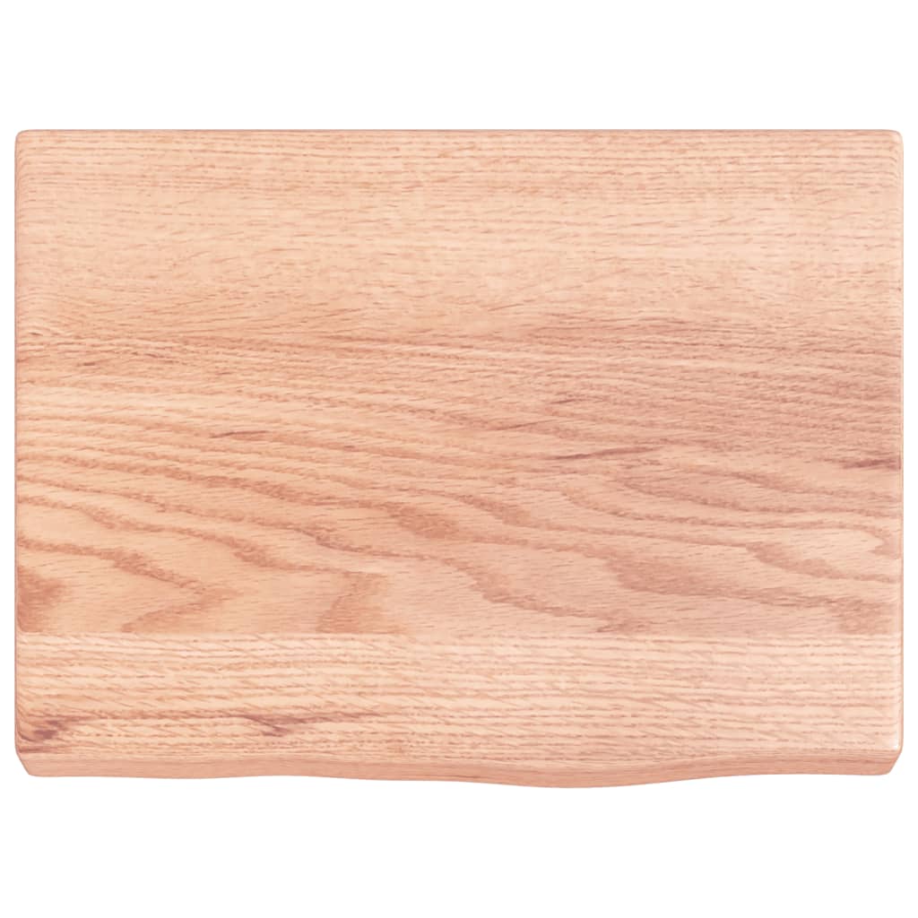 Vidaxx Waschtischplatte 40x30x (2-4) cm behandeltes Massivholz hellbraun
