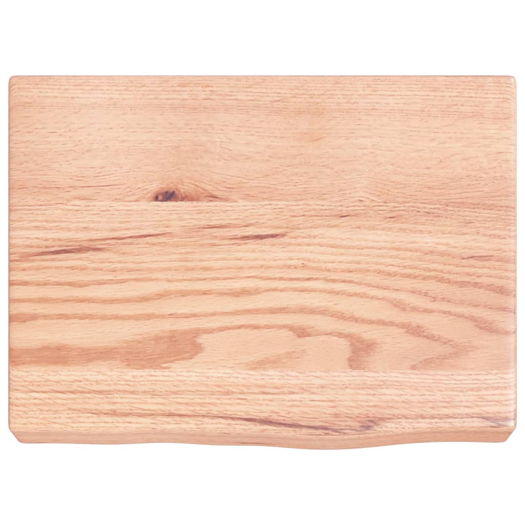 Vidaxx Waschtischplatte 40x30x (2-6) cm behandeltes Massivholz hellbraun