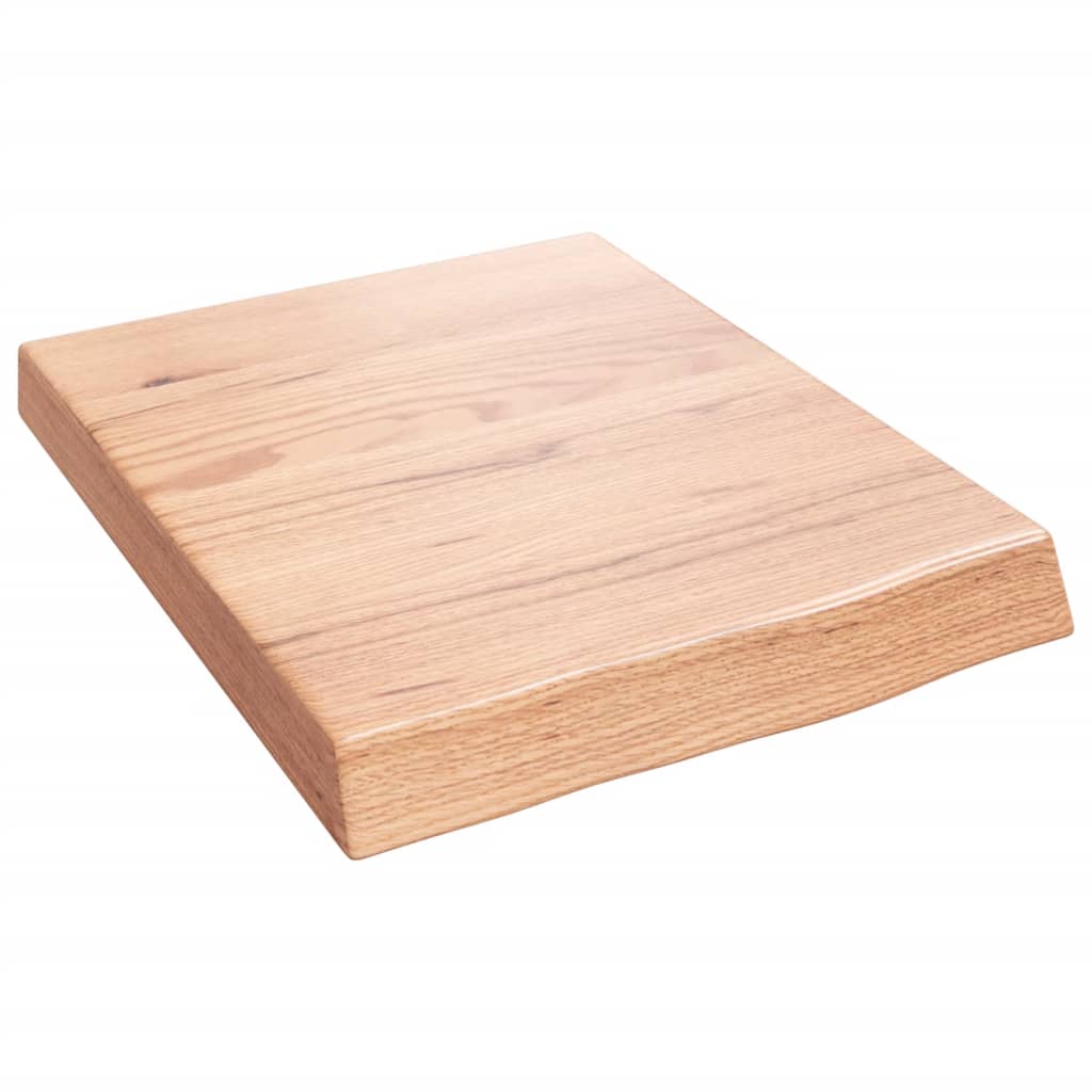 Vidaxx Waschtischplatte 40x50x (2-6) cm, behandeltes Massivholz hellbraun