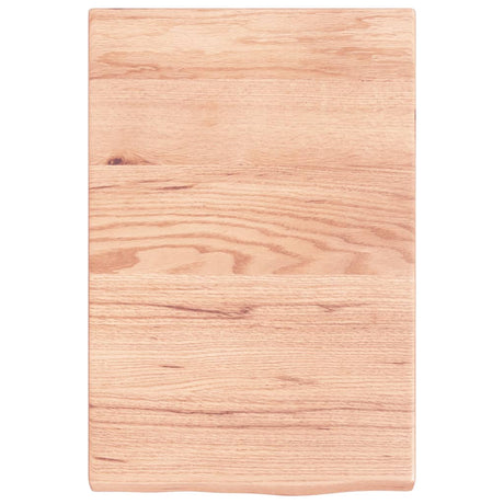 Vidaxx Waschtischplatte 40x60x (2-4) cm behandeltes Massivholz hellbraun