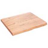 Vidaxl wastafelblad 60x50x2 behandeld massief hout lichtbruin
