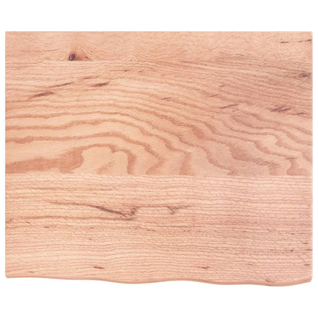 Vidaxl wastafelblad 60x50x2 behandeld massief hout lichtbruin