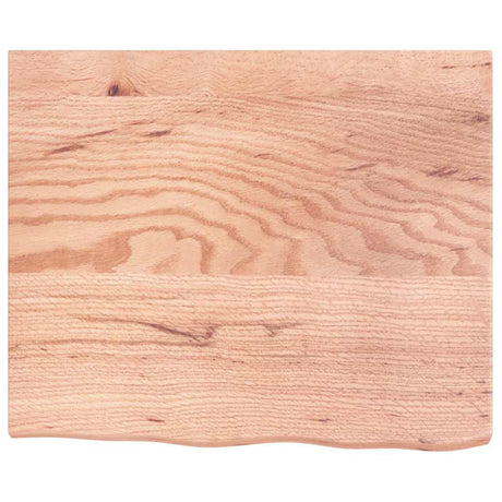Vidaxx Waschtischplatte 60x50x (2-4) cm behandeltes Massivholz hellbraun