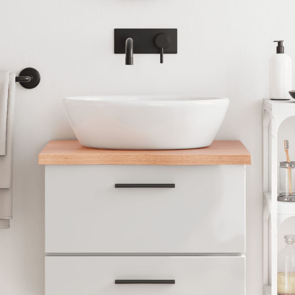 List vidaxl washbasin 60x50x (2-4) cm ošetřené z masivního dřeva světle hnědá