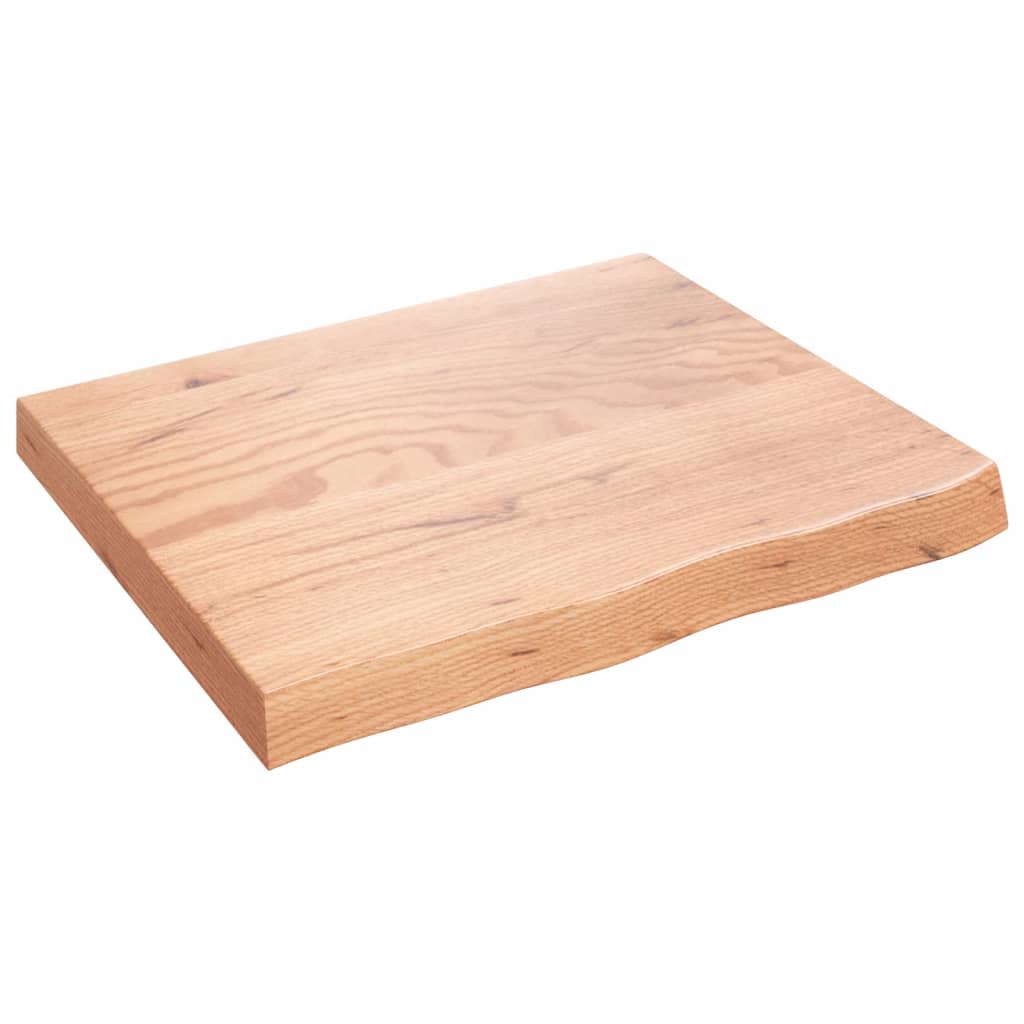VidaXL Waschtischplatte 60x50x (2-6) cm, behandeltes Massivholz hellbraun