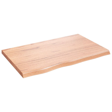 Vidaxx Waschtischplatte 80x50x (2-4) cm behandeltes Massivholz hellbraun