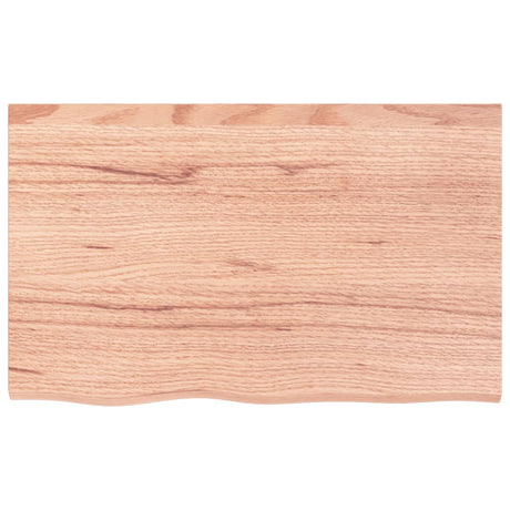 Vidaxx Waschtischplatte 80x50x (2-4) cm behandeltes Massivholz hellbraun