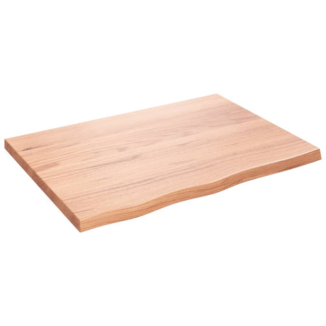 Vidaxx Waschtischplatte 80x60x (2-4) cm behandeltes Massivholz hellbraun