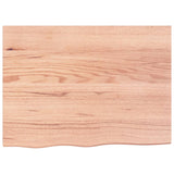Vidaxx Waschtischplatte 80x60x (2-4) cm behandeltes Massivholz hellbraun