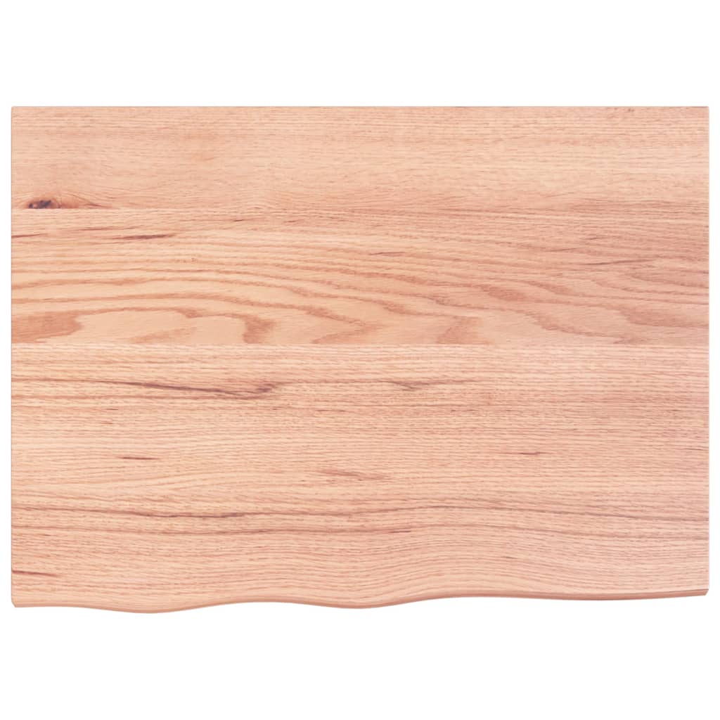 Vidaxx Waschtischplatte 80x60x (2-6) cm, behandeltes Massivholz hellbraun
