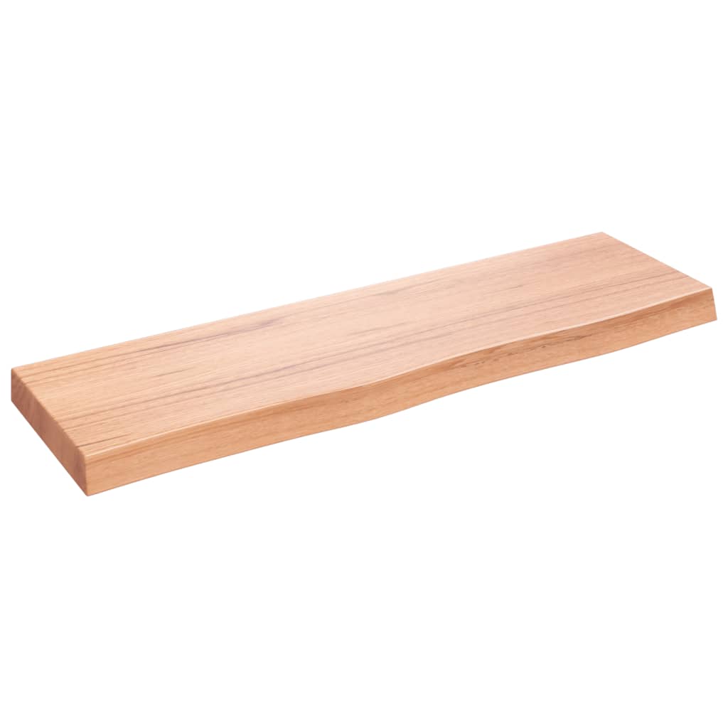 Vidaxx Waschtischplatte 100x30x (2-6) cm behandeltes Massivholz hellbraun