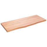 Vidaxx Waschtischplatte 100x40x (2-4) cm behandeltes Massivholz hellbraun