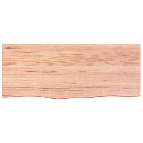 Vidaxx Waschtischplatte 100x40x (2-6) cm behandeltes Massivholz hellbraun