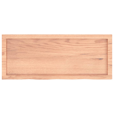 Vidaxx Waschtischplatte 100x40x (2-6) cm behandeltes Massivholz hellbraun