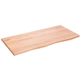 Tabla de lavabo de Vidaxl 100x50x2 de madera maciza tratada marrón claro