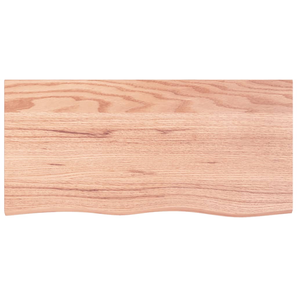 Tabla de lavabo de Vidaxl 100x50x2 de madera maciza tratada marrón claro