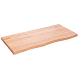 Vidaxx Waschtischplatte 100x50x (2-4) cm behandeltes Massivholz hellbraun
