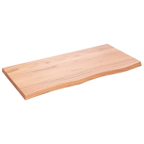 Vidaxx Waschtischplatte 100x50x (2-4) cm behandeltes Massivholz hellbraun
