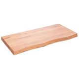 Vidaxx Waschtischplatte 100x50x (2-6) cm behandeltes Massivholz hellbraun