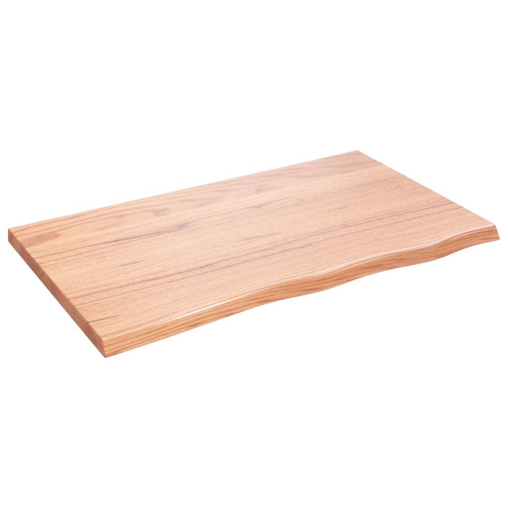 Vidaxx Waschtischplatte 100x60x (2-4) cm behandeltes Massivholz hellbraun