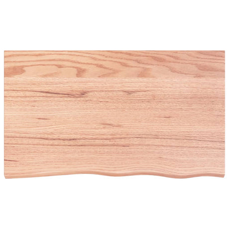 Vidaxx Waschtischplatte 100x60x (2-4) cm behandeltes Massivholz hellbraun