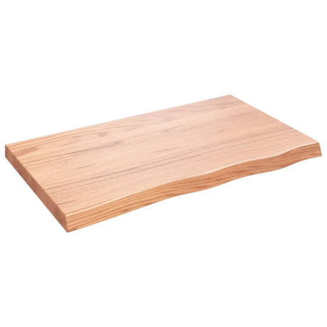 Vidaxx Waschtischplatte 100x60x (2-6) cm behandeltes Massivholz hellbraun