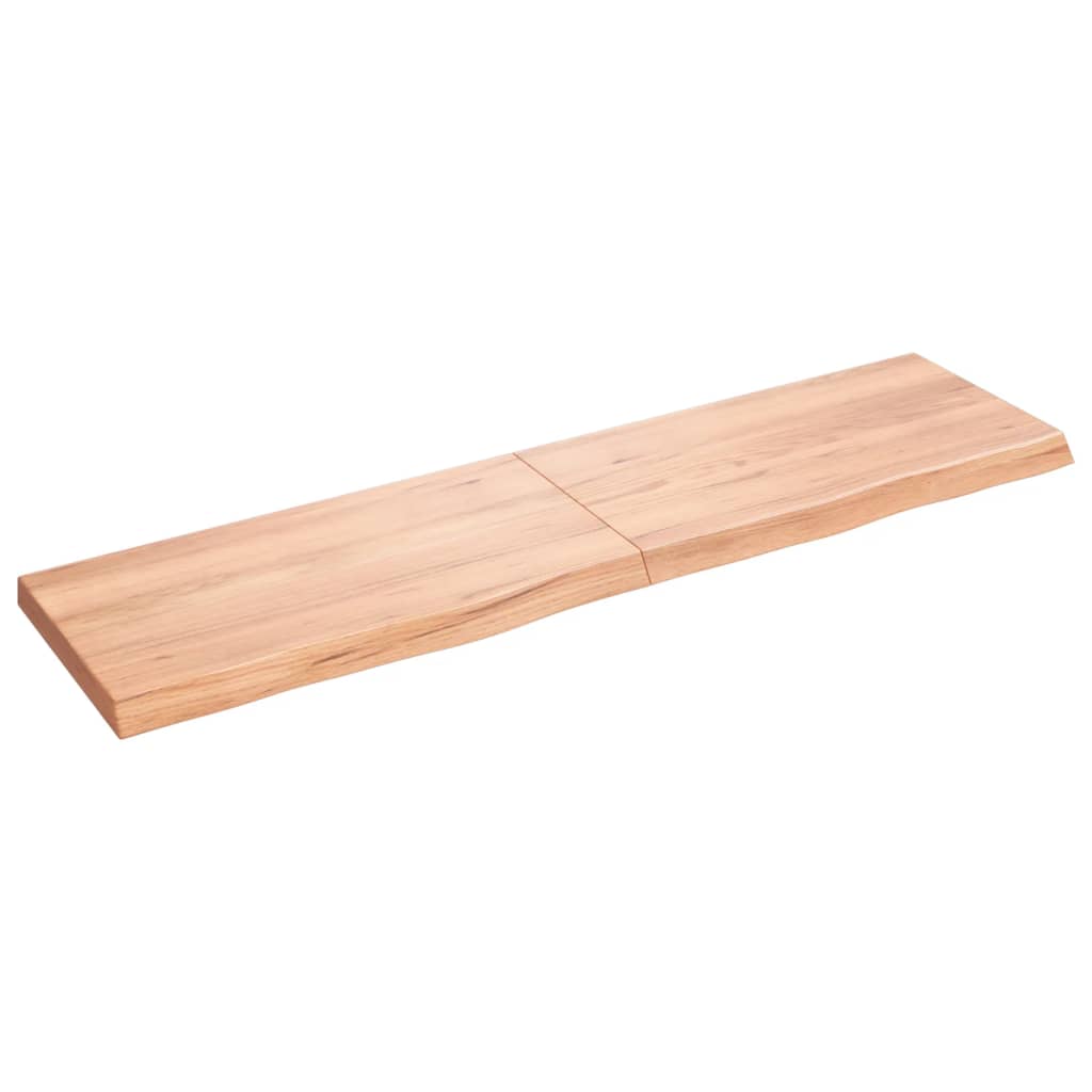 Vidaxx Waschtischplatte 120x30x (2-4) cm behandeltes Massivholz hellbraun