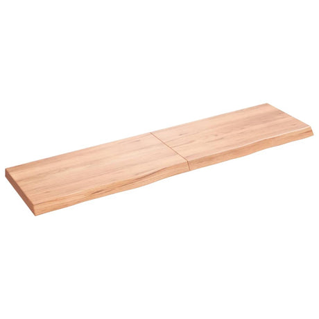 Vidaxx Waschtischplatte 120x30x (2-4) cm behandeltes Massivholz hellbraun
