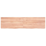 Vidaxx Waschtischplatte 120x30x (2-4) cm behandeltes Massivholz hellbraun