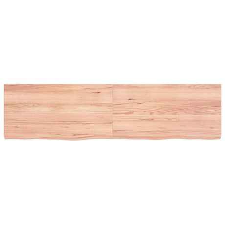 Vidaxx Waschtischplatte 120x30x (2-4) cm behandeltes Massivholz hellbraun