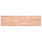 Vidaxx Waschtischplatte 120x30x (2-6) cm, behandeltes Massivholz hellbraun