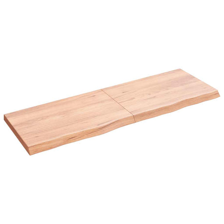Vidaxx Waschtischplatte 120x40x (2-4) cm, behandeltes Massivholz hellbraun