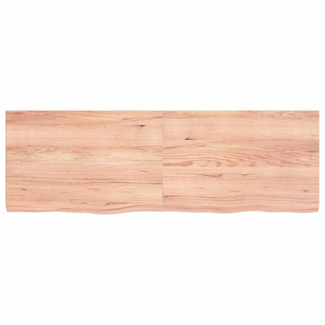 Vidaxx Waschtischplatte 120x40x (2-4) cm, behandeltes Massivholz hellbraun