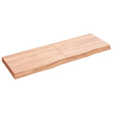 Vidaxx Waschtischplatte 120x40x (2-6) cm, behandeltes Massivholz hellbraun