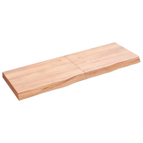 Vidaxx Waschtischplatte 120x40x (2-6) cm, behandeltes Massivholz hellbraun