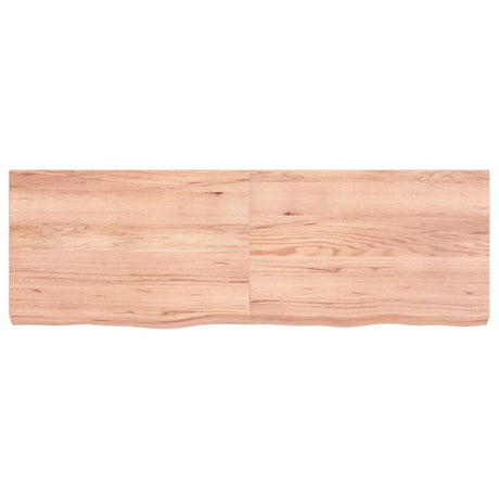 Vidaxx Waschtischplatte 120x40x (2-6) cm, behandeltes Massivholz hellbraun