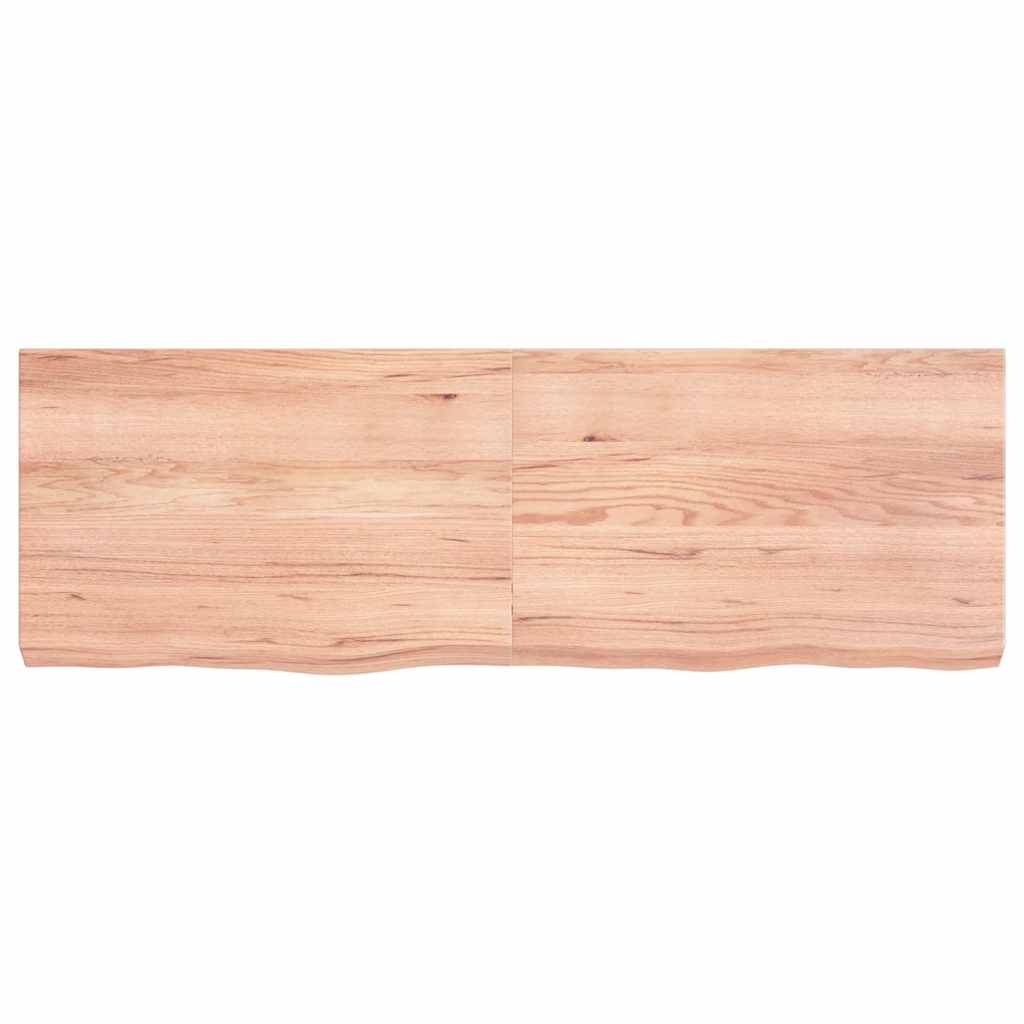 Vidaxx Waschtischplatte 120x40x (2-6) cm, behandeltes Massivholz hellbraun
