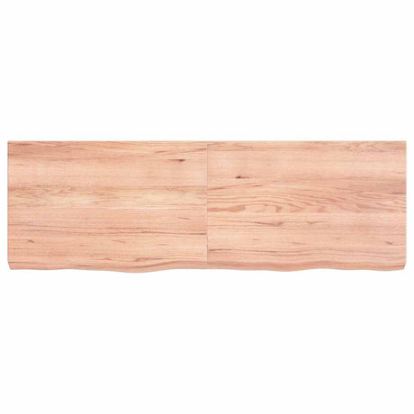 Vidaxx Waschtischplatte 120x40x (2-6) cm, behandeltes Massivholz hellbraun