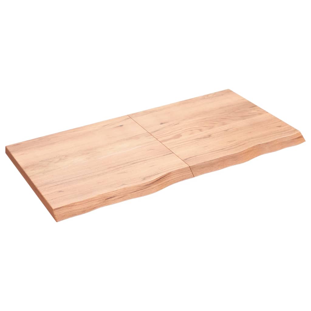 Vidaxl Washbasin Sheet 120x60x (2-4) CM Madera sólida tratada marrón claro