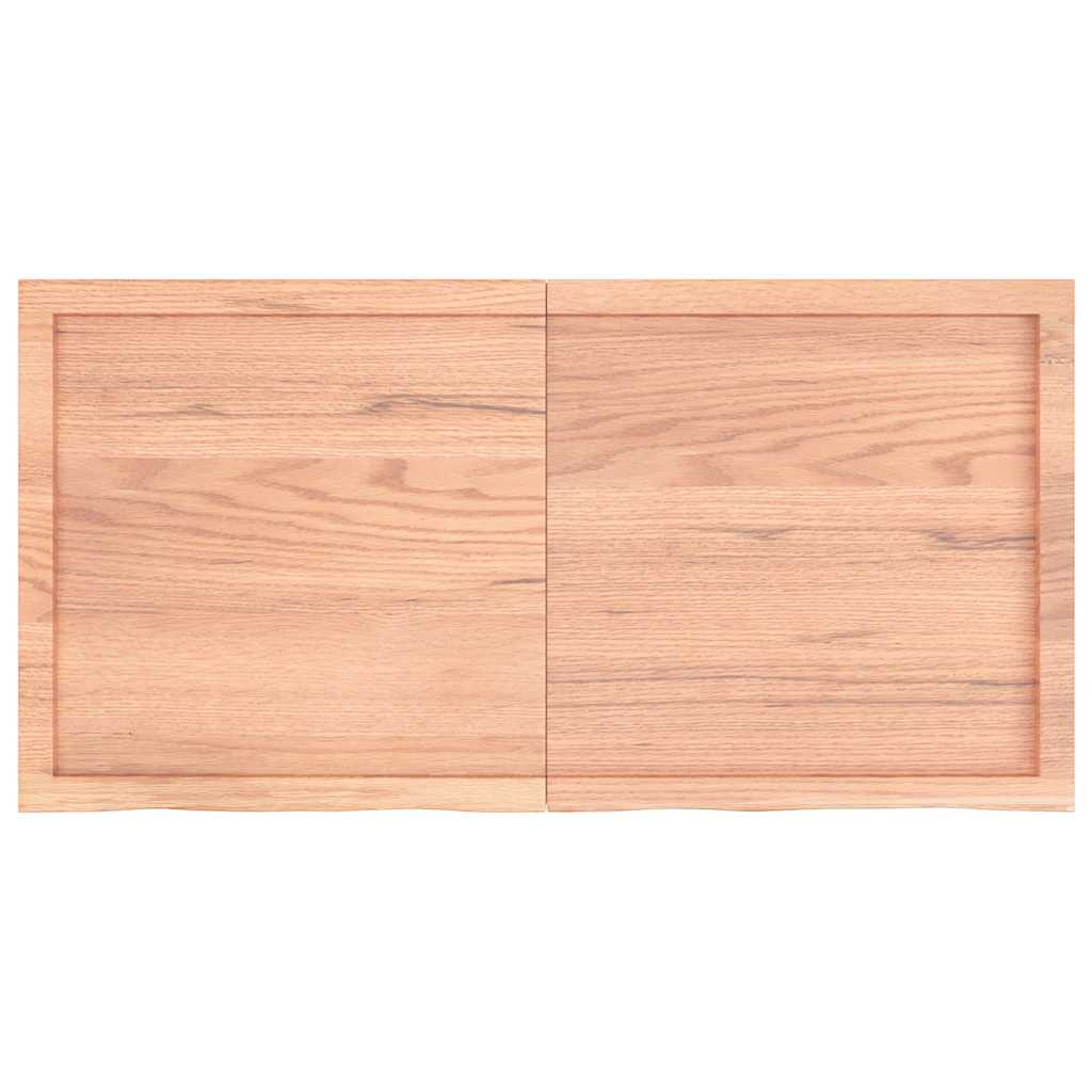 Vidaxx Waschtischplatte 120x60x (2-4) cm behandeltes Massivholz hellbraun