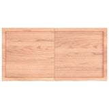 Vidaxx Waschtischplatte 120x60x (2-4) cm behandeltes Massivholz hellbraun