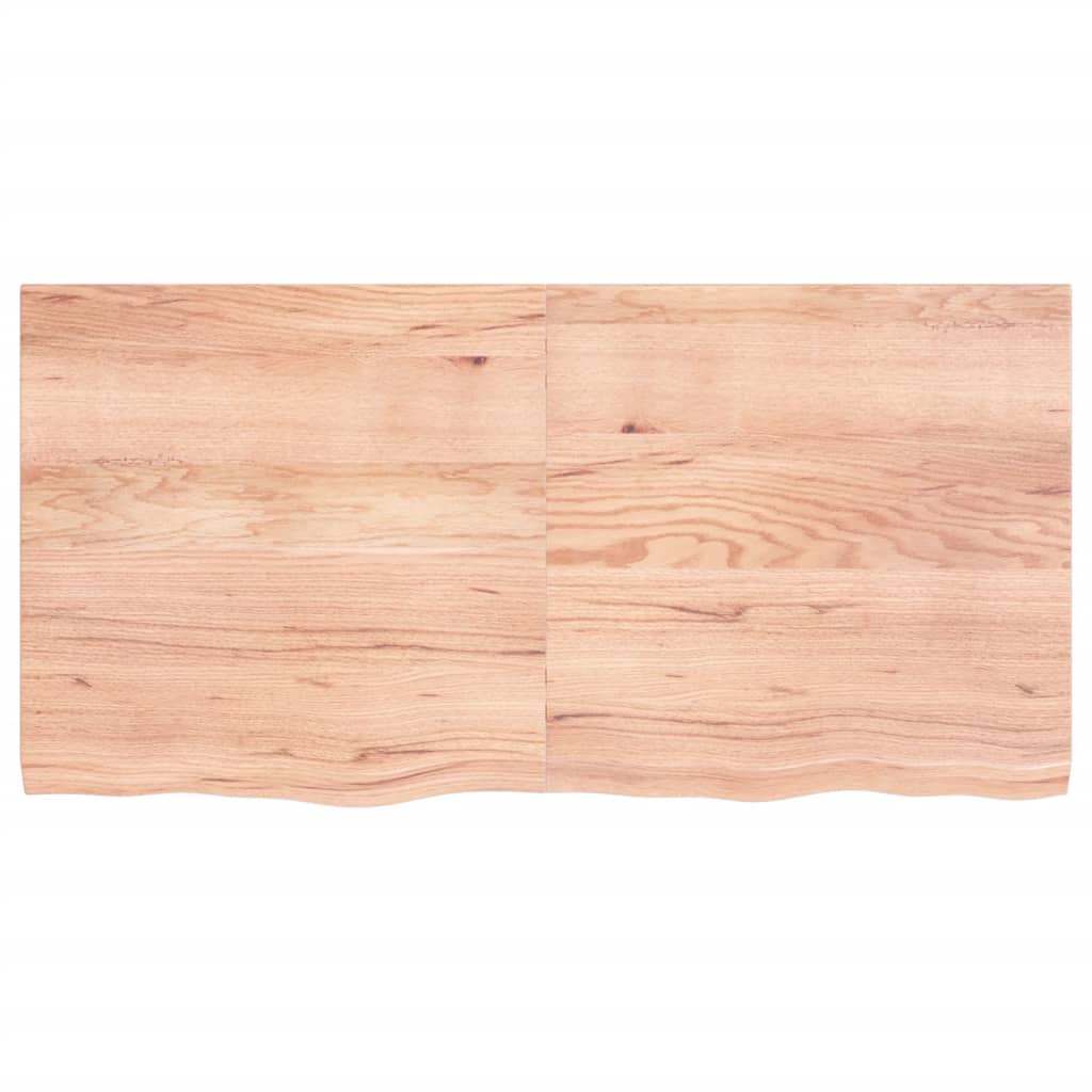 Vidaxl Washbasin Sheet 120x60x (2-4) CM Madera sólida tratada marrón claro