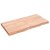 Vidaxx Waschtischplatte 120x60x (2-6) cm, behandeltes Massivholz hellbraun