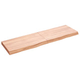 Vidaxx Waschtischplatte 140x40x (2-6) cm behandeltes Massivholz hellbraun