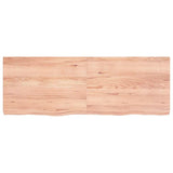 Vidaxx Waschtischplatte 140x50x (2-6) cm behandeltes Massivholz hellbraun