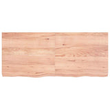 Vidaxx Waschtischplatte 140x60x (2-6) cm, behandeltes Massivholz hellbraun