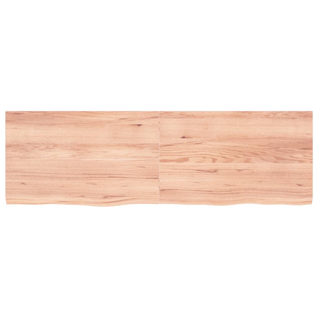Vidaxx Waschtischplatte 160x50x (2-4) cm behandeltes Massivholz hellbraun