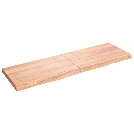 Vidaxx Waschtischplatte 160x50x (2-6) cm, behandeltes Massivholz hellbraun